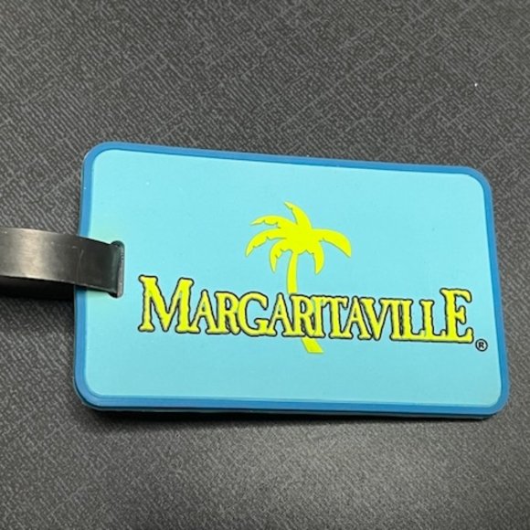 Jimmy Buffet Margaritaville Luggage Backpack ID Tag Blue Green Palm Tree 2.5"x4" - Picture 6 of 10